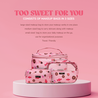 Pigment Play X Emoji Too Sweet For You Travel Bags ( Set of 3 ) Pigment Play X Emoji Too Sweet For You Travel Bags ( Set of 3 )