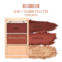 Makeup Revolution Blush Icon Palette Group - Teddy-Nude A
