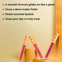 I Heart Revolution Tasty Peach Soft Peach Liquid Lipstick Group-Melba