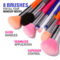 Complete Face & Eye Makeup Brush Combo – 8 Brushes Complete Face & Eye Makeup Brush Combo – 8 Brushes