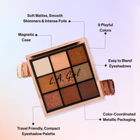 L.A. Girl Keep It Playful 9 Color Eye Palette Group-Foreplay