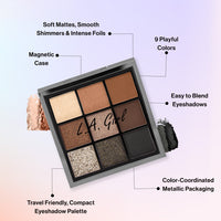 L.A. Girl Keep It Playful 9 Color Eye Palette Group-Downplay