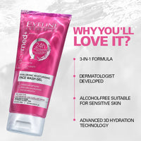 Eveline Cosmetics Facemed+ Hyaluronic Face Wash Gel 150 ml Eveline Cosmetics Facemed+ Hyaluronic Face Wash Gel 150 ml