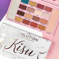 Makeup Revolution X Kisu Shadow & Highlighter Palette HOK Makeup Makeup Revolution X Kisu Shadow & Highlighter Palette Makeup Revolution 929A Eyes Eyeshadow Makeup Makeup revolution