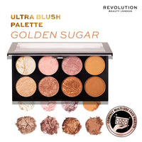 Makeup Revolution Ultra Blush Palette Group - Golden Sugar 02