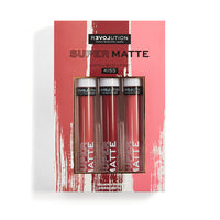 Revolution Relove Supermatte Liquid Lip Set Group-Kiss