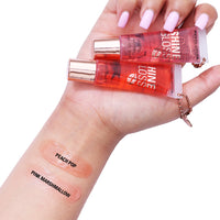 Makeup Revolution Shine Lip Gloss - Pack of 2 Group - Pink Marshmallow A