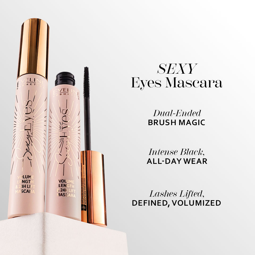 Eveline Cosmetics Sexy Eye Mascara Black 7 ml Eveline Cosmetics Sexy Eye Mascara Black 7 ml