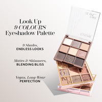 Eveline Cosmetics Look Up 9 Colors Eyeshadow Palette Group-Lets Try