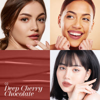 Eveline Cosmetics Choco Glamour Vinyl Gloss Lip Liquid Group-Deep Cherry Chocolate