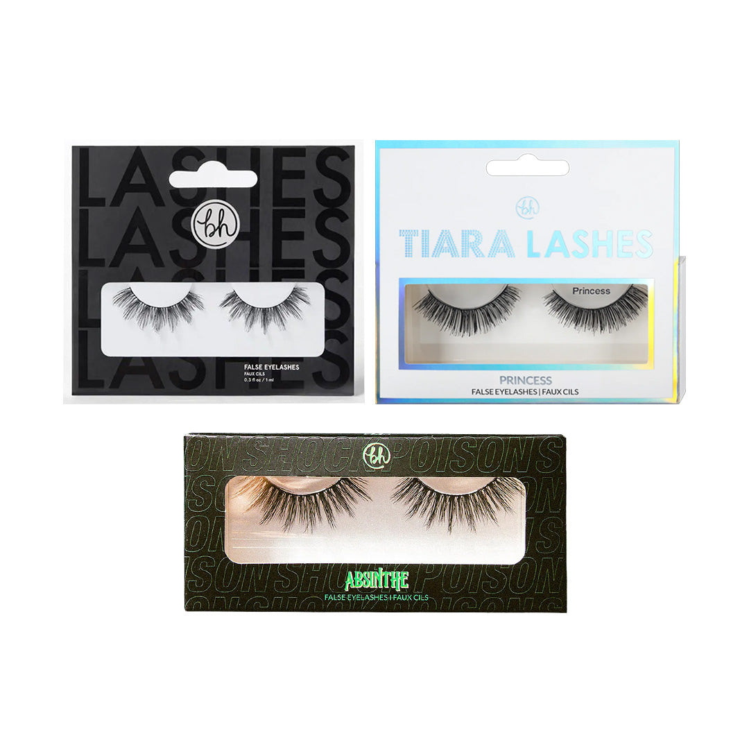 BH False Eyelashes Trio –  Tiara Princess & Absinthe