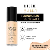 Milani Conceal + Perfect 2-in-1 Foundation Group-00 Light Natural