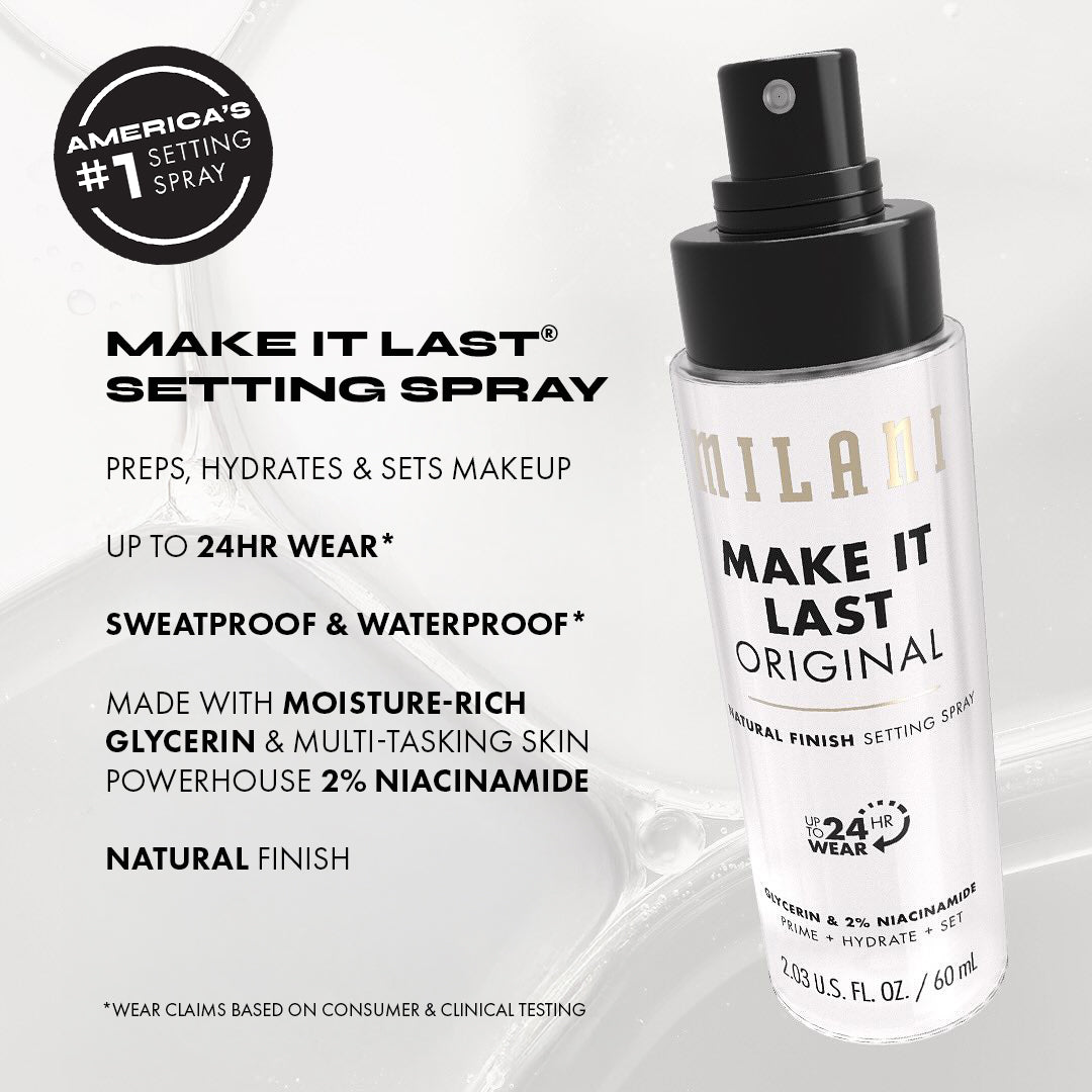 Milani Make It Last Natural Finish Setting Spray Prime + Correct + Set Milani Make It Last Natural Finish Setting Spray Prime + Correct + Set