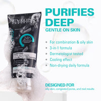 Eveline Cosmetics Facemed+ Purifying Facial Wash Paste With Activated Carbon 150 ml Eveline Cosmetics Facemed+ Purifying Facial Wash Paste With Activated Carbon 150 ml