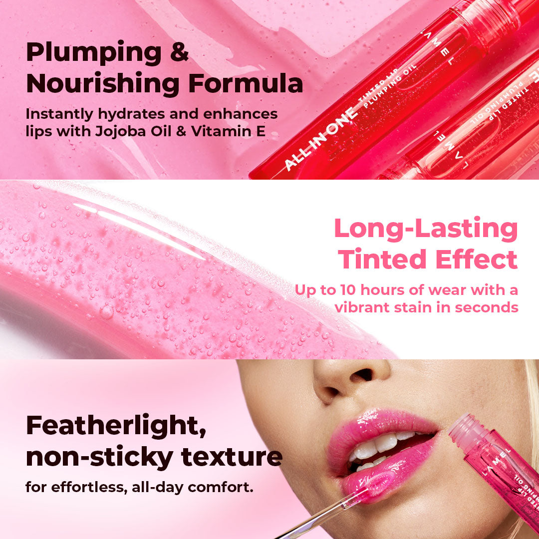 Lamel All In One Lip Tinted Plumping Oil Lamel All In One Lip Tinted Plumping Oil