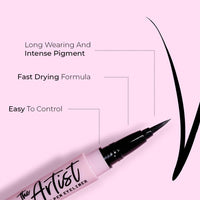 L.A. Girl Artist Brush Pen Eyeliner Group-Inky Black