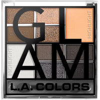 L.A. Colors Color Block 10 Color Eyeshadow Palette Group-Cool Glam
