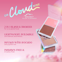 L.A. Girl On Cloud Nine Bouncy Blush & Bronzer Group-Dreamy Pink