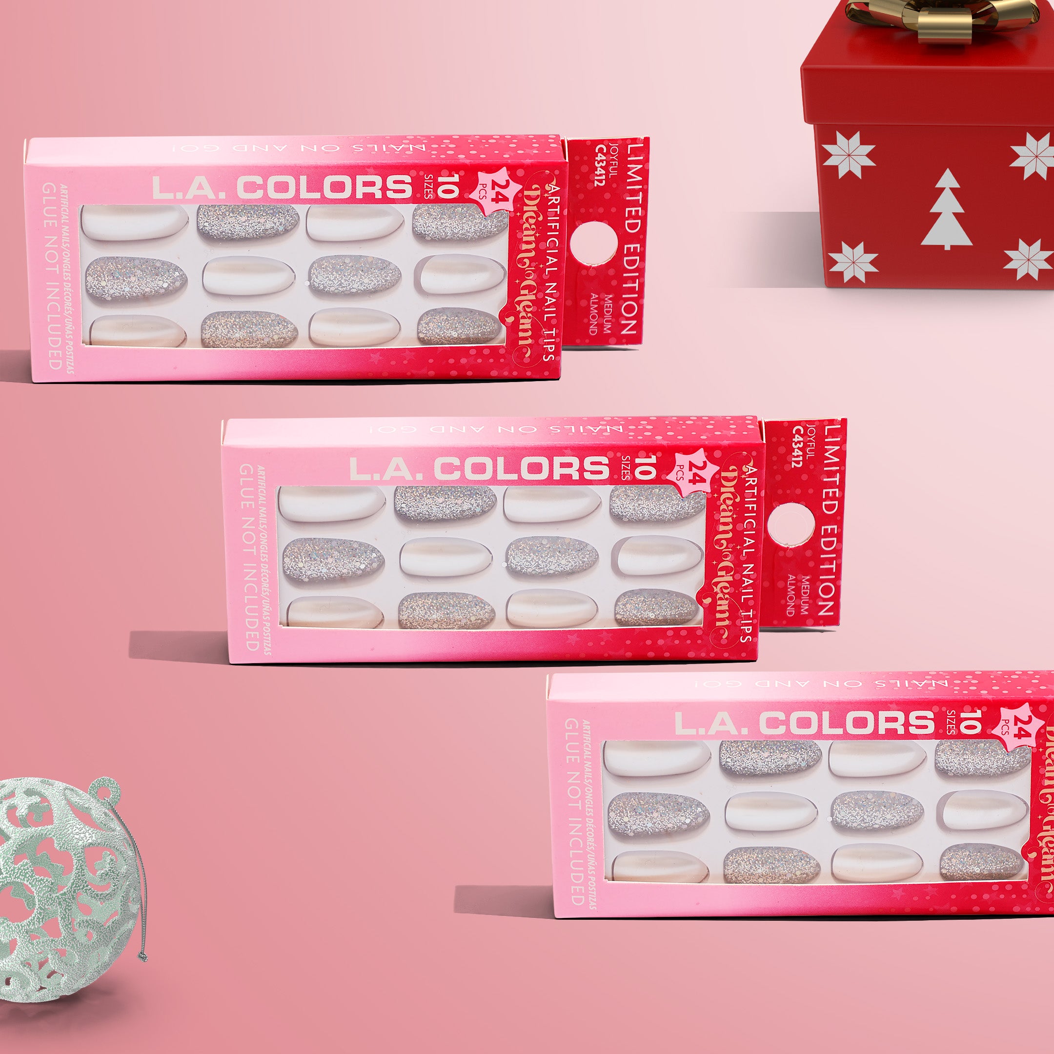 L.A. Colors 24 Pcs Artificial Nails On! Stocking Stuffer L.A. Colors 24 Pcs Artificial Nails On! Stocking Stuffer