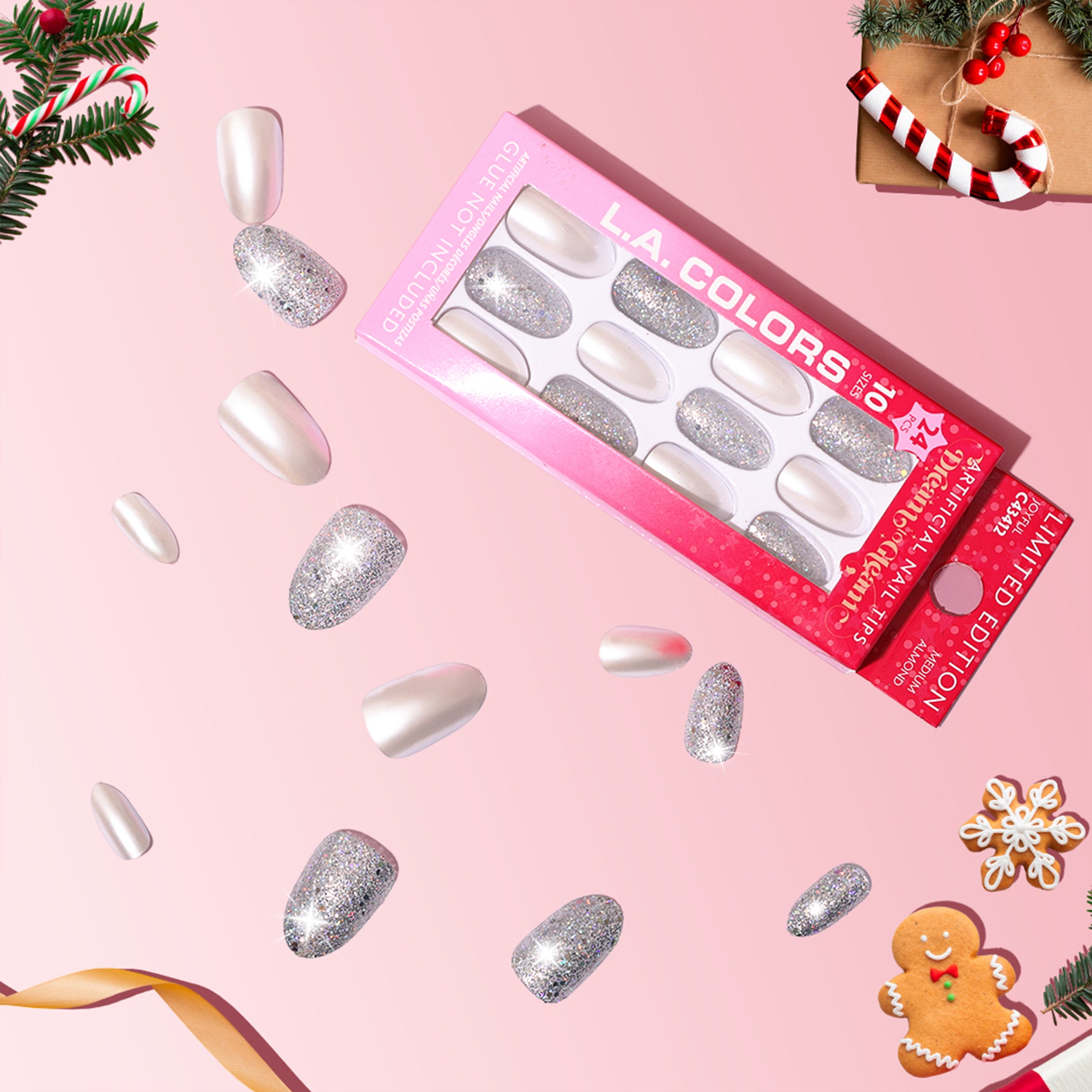 L.A. Colors 24 Pcs Artificial Nails On! Stocking Stuffer L.A. Colors 24 Pcs Artificial Nails On! Stocking Stuffer