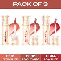 Watery Transferproof Lip Cream - Pack of 3 Watery Transferproof Lip Cream - Pack of 3
