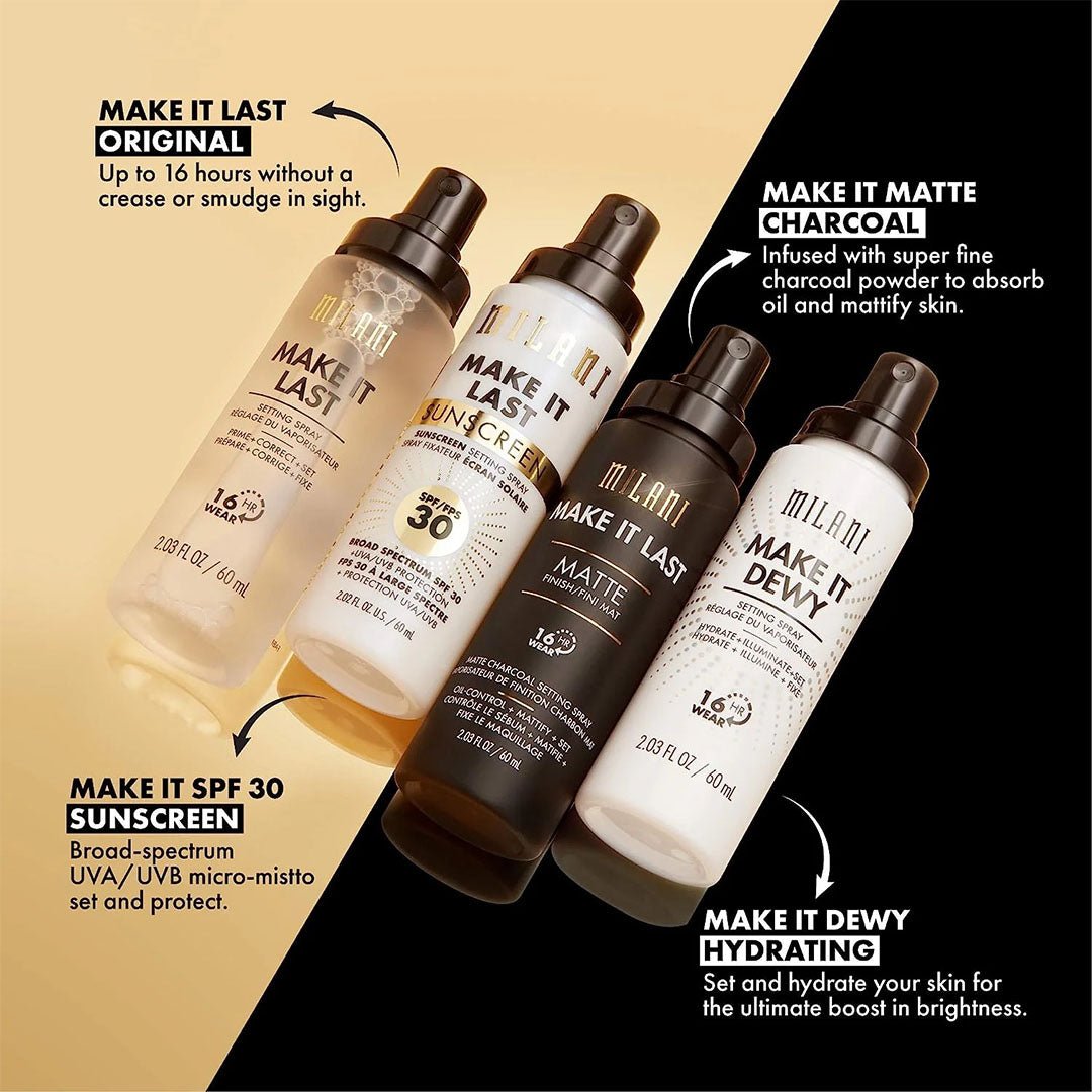 Milani Make It Last Natural Finish Setting Spray Prime + Correct + Set Milani Make It Last Natural Finish Setting Spray Prime + Correct + Set