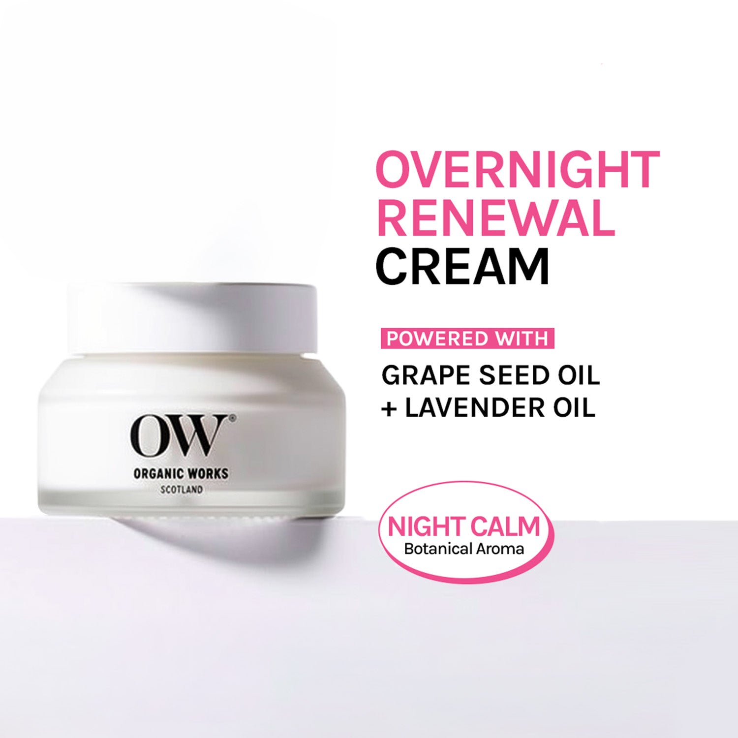 Renewal Night Cream with Vitamin E, Lavender & Grape Seed Oil – 50ml