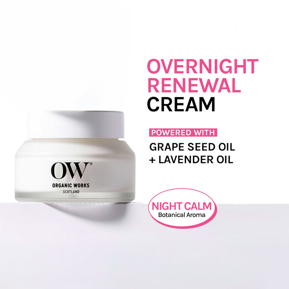Renewal Night Cream with Vitamin E, Lavender & Grape Seed Oil – 50ml