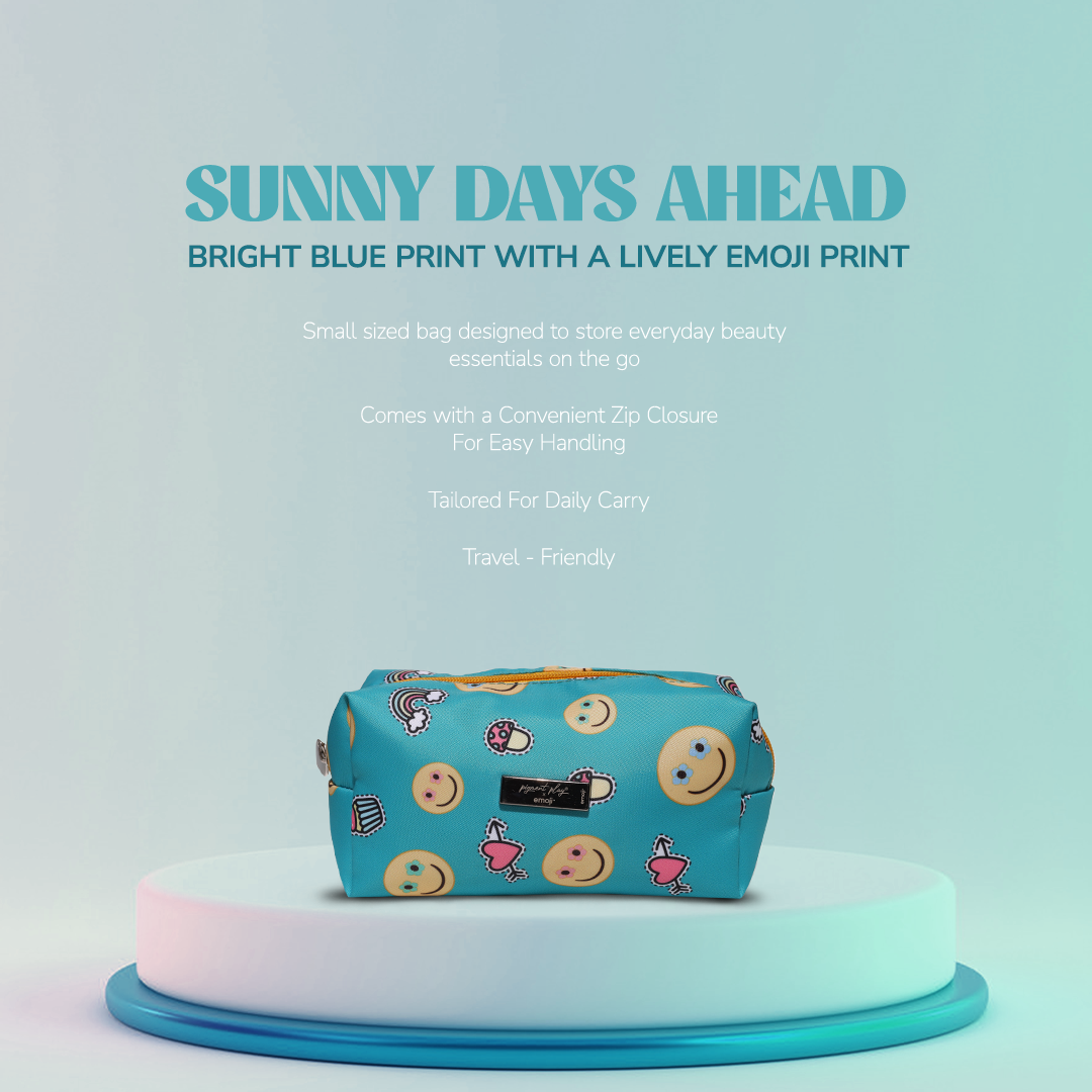 Pigment Play X Emoji Sunny Days Ahead Cosmetic Bag