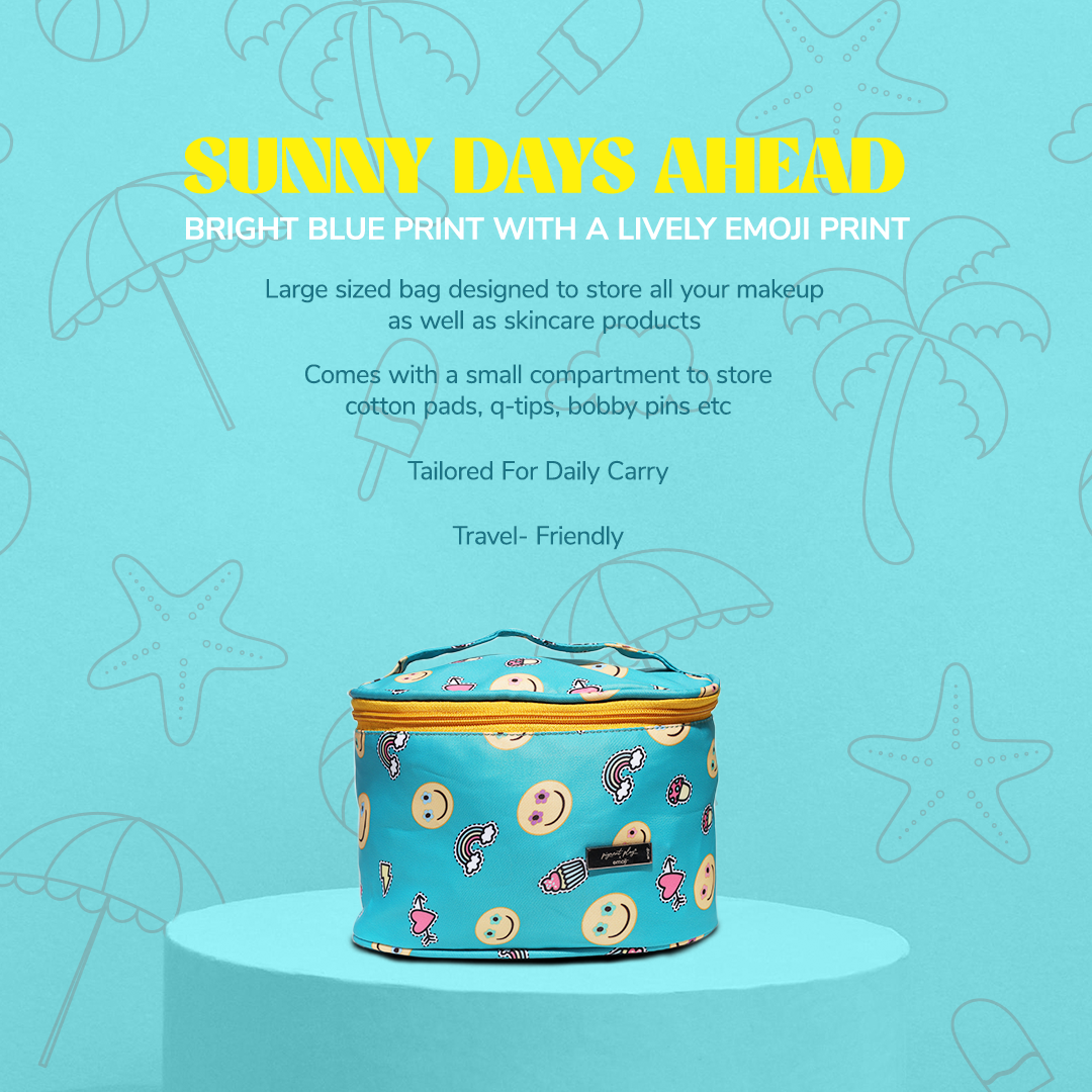 Pigment Play X Emoji Sunny Days Ahead Cosmetic Bag