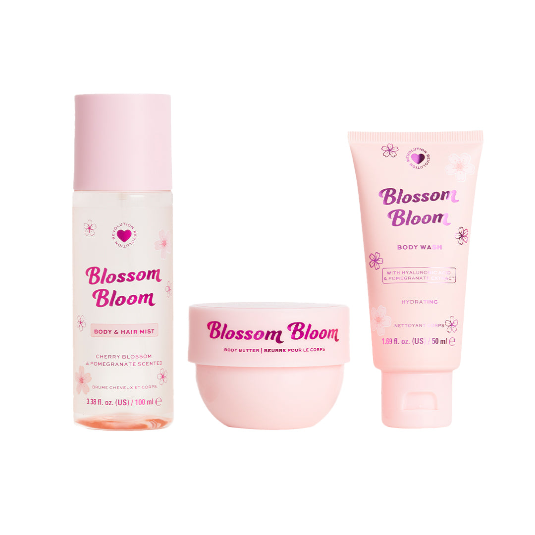 I Heart Revolution Bath & Body Gift Set Trio – Tropical Caramel & Blossom Bloom