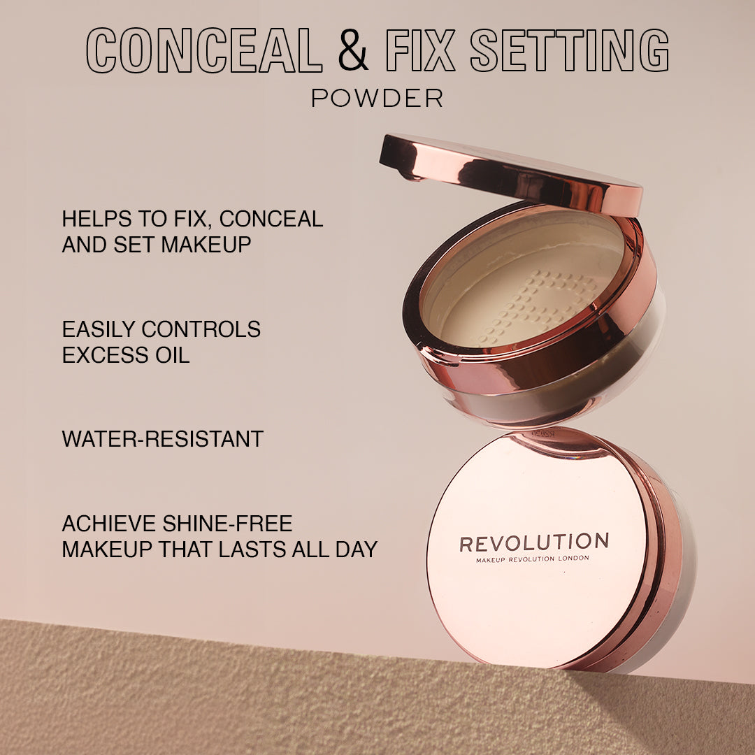 Makeup Revolution Conceal & Fix Setting Powder Light Yellow