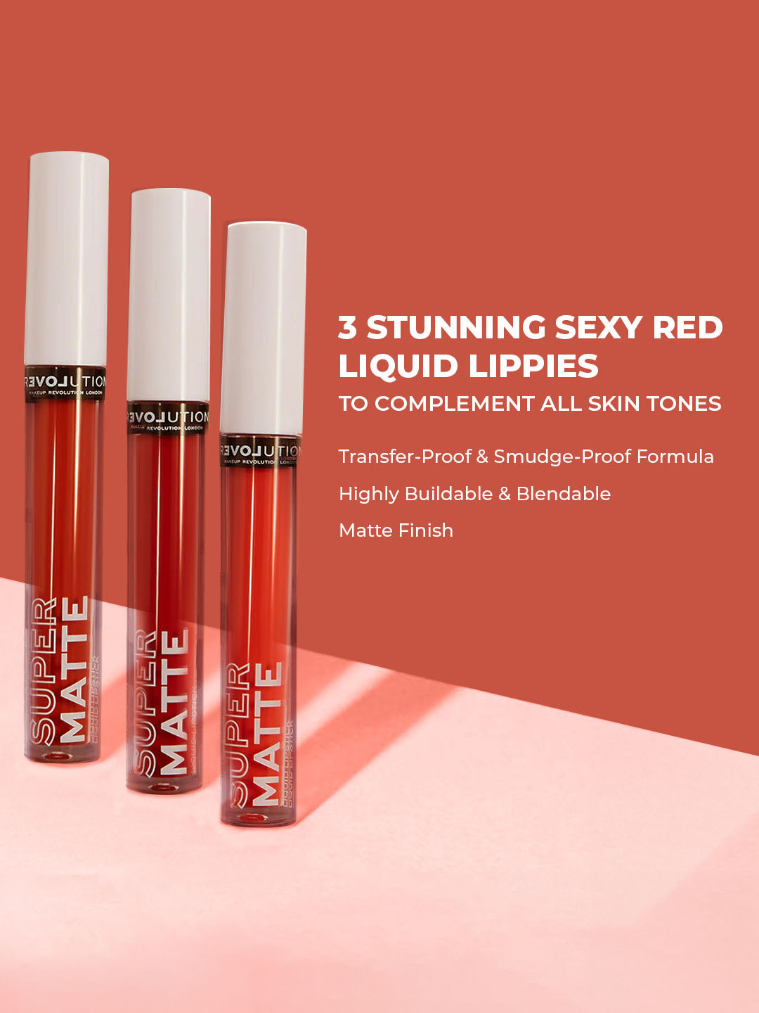 Revolution Relove Supermatte Liquid Lip Set Heat