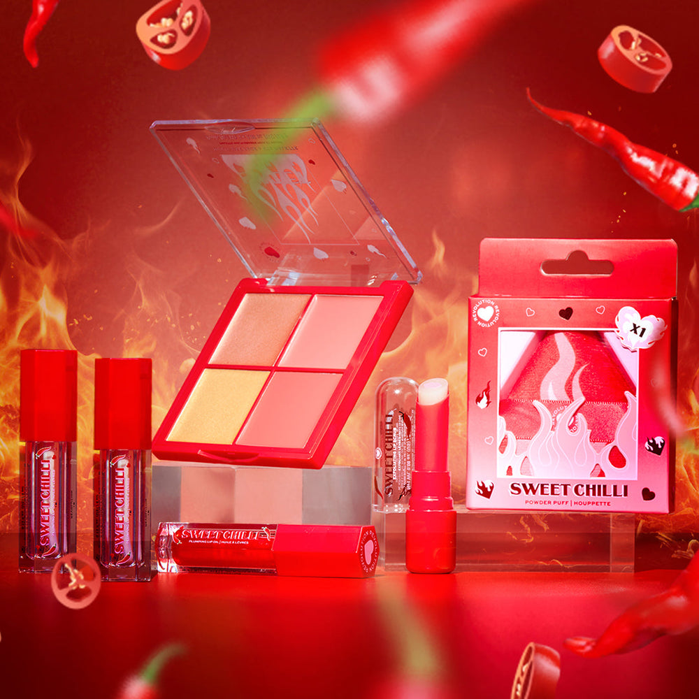 I Heart Revolution Sweet Chilli Cream Blush & Highlight Quad