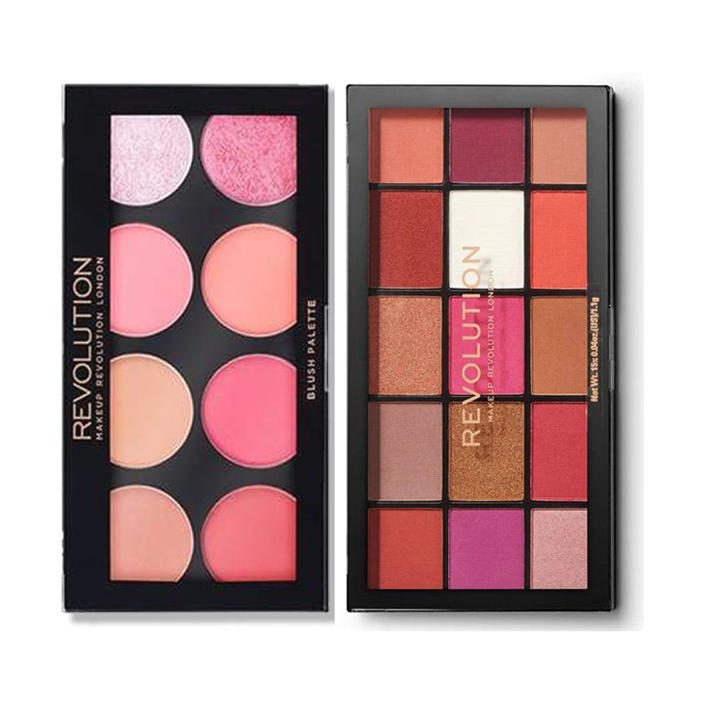 Makeup Revolution Ultra Blush  + Reloaded Red Alert Palette Combo - HOK Makeup