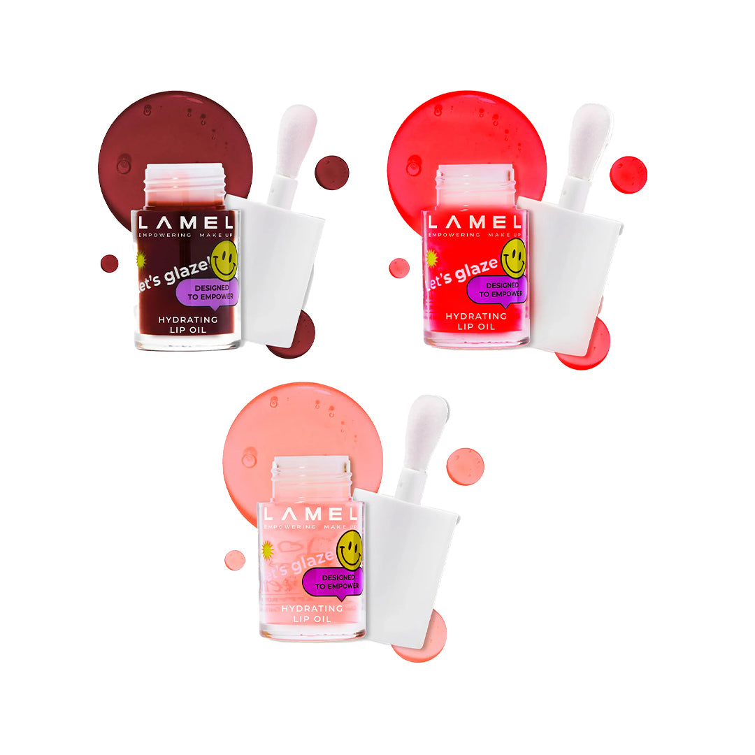 LAMEL Hydrating Lip Oil LET`S GLAZE Trio