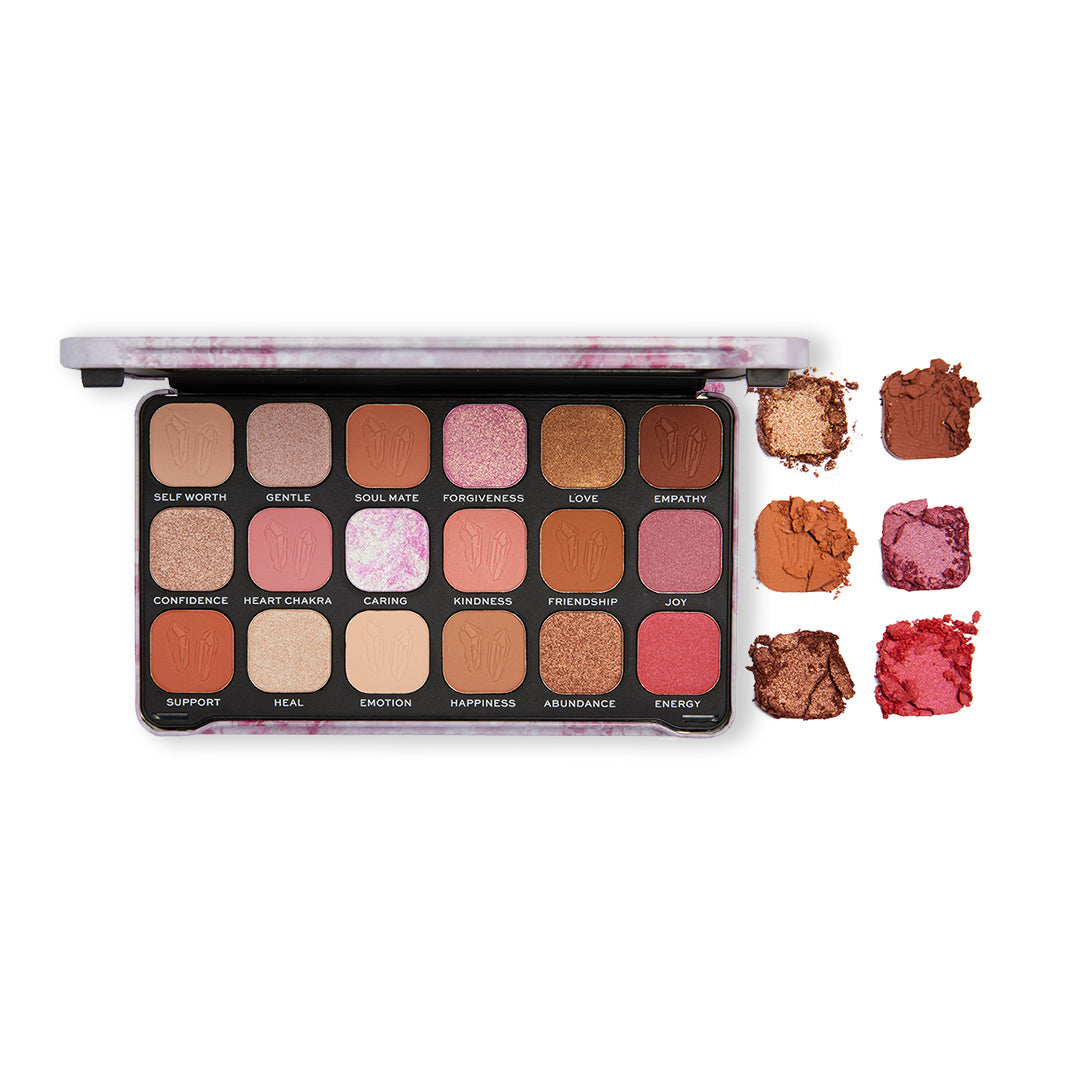 Makeup Revolution Crystal Aura Forever Flawless Shadow Palette Rose Quartz