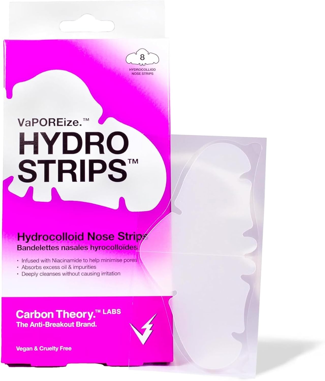 Carbon Theory VaPOREize Nose Pore Strips with Niacinamide x8