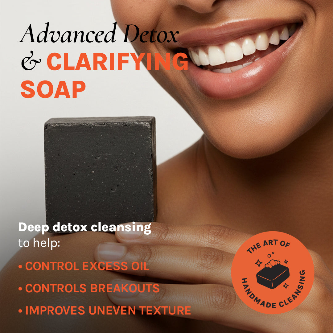 Organic Works Natural Purifying Activated Charcoal Soap for Blemish-Prone Skin