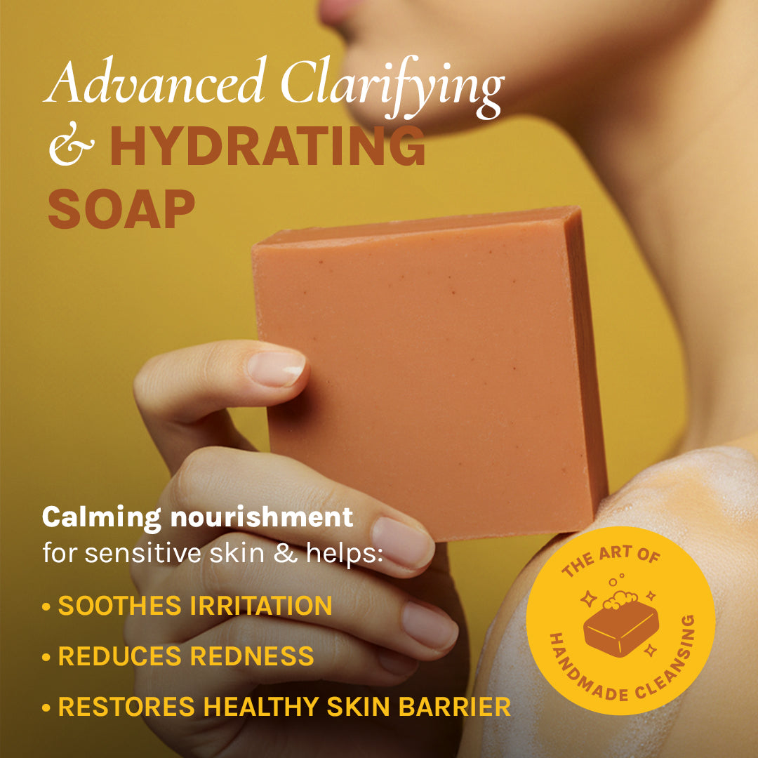 Organic Works Natural Soothing Turmeric & Honey Soap for Dry & Sensitive Skin
