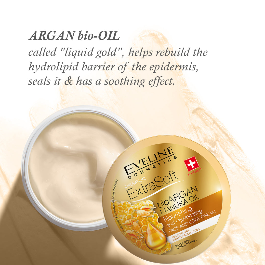 Eveline Cosmetics Soft Bioargan Manuka Oil Face & Body Cream 175 ml