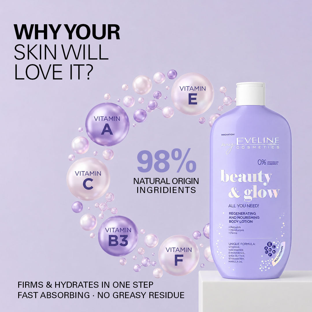 Eveline Cosmetics Beauty & Glow Regenerating And Nourishing Body Lotion 350 ml