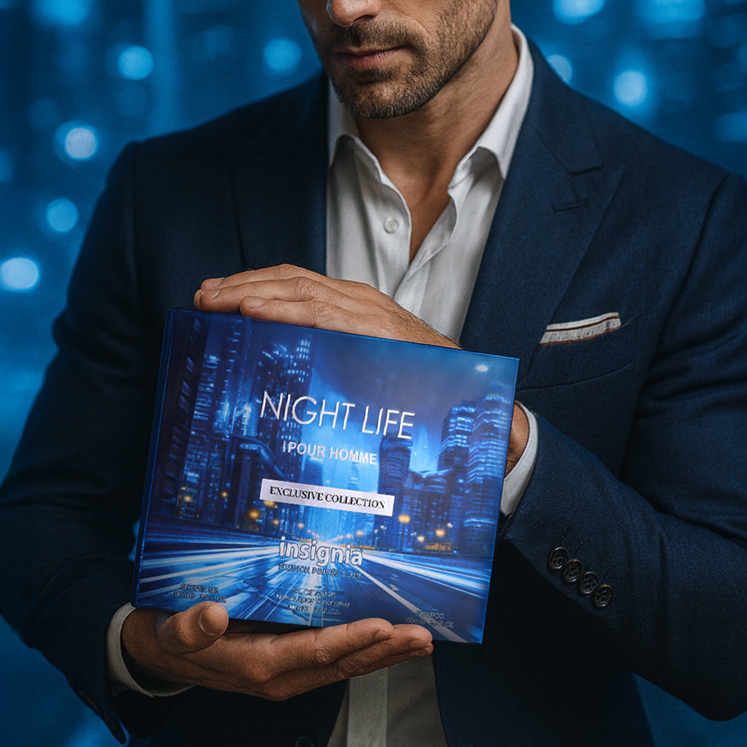 Insignia Night Life Exclusive Collection 3-Piece Gift Set –  Eau De Toilette, Shower Gel & Shampoo 100ml Each