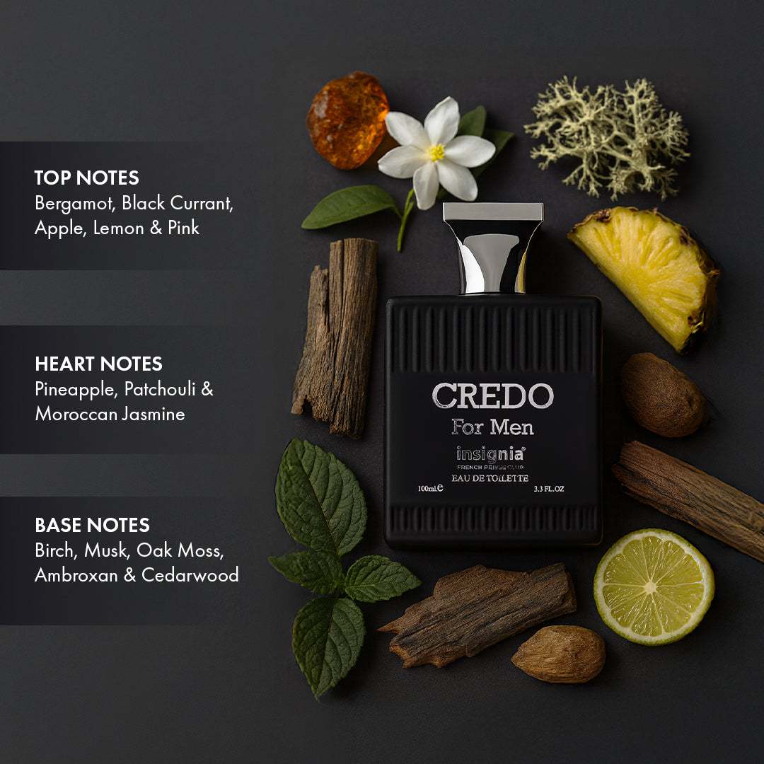 Credo For Men Exclusive Collection 3-Piece Gift Set –  Eau De Toilette, Shower Gel & Shampoo 100ml Each