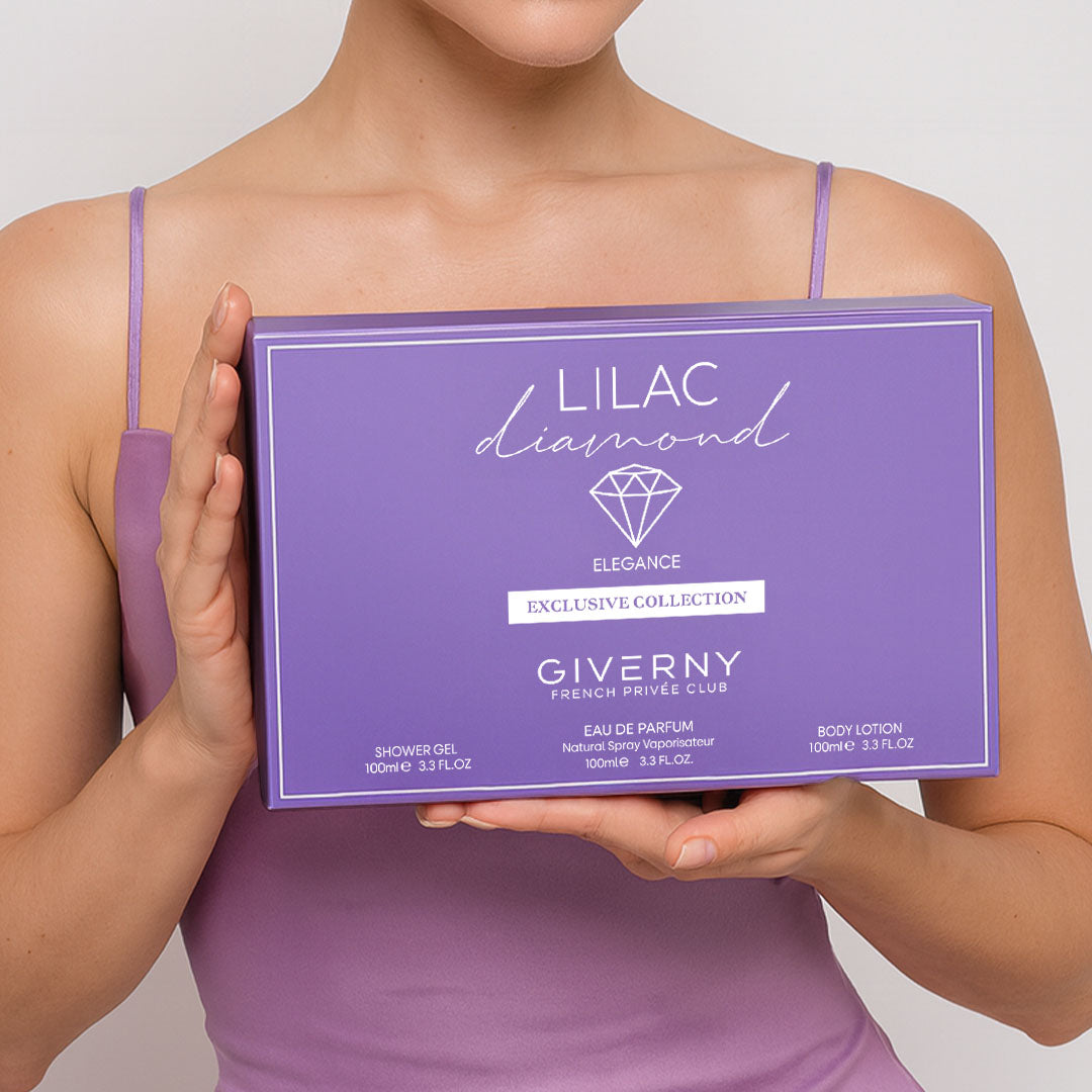 Lilac Diamond Gift Set – 3 Pcs | Eau De Parfum, Body Lotion & Shower Gel - 100ml Each