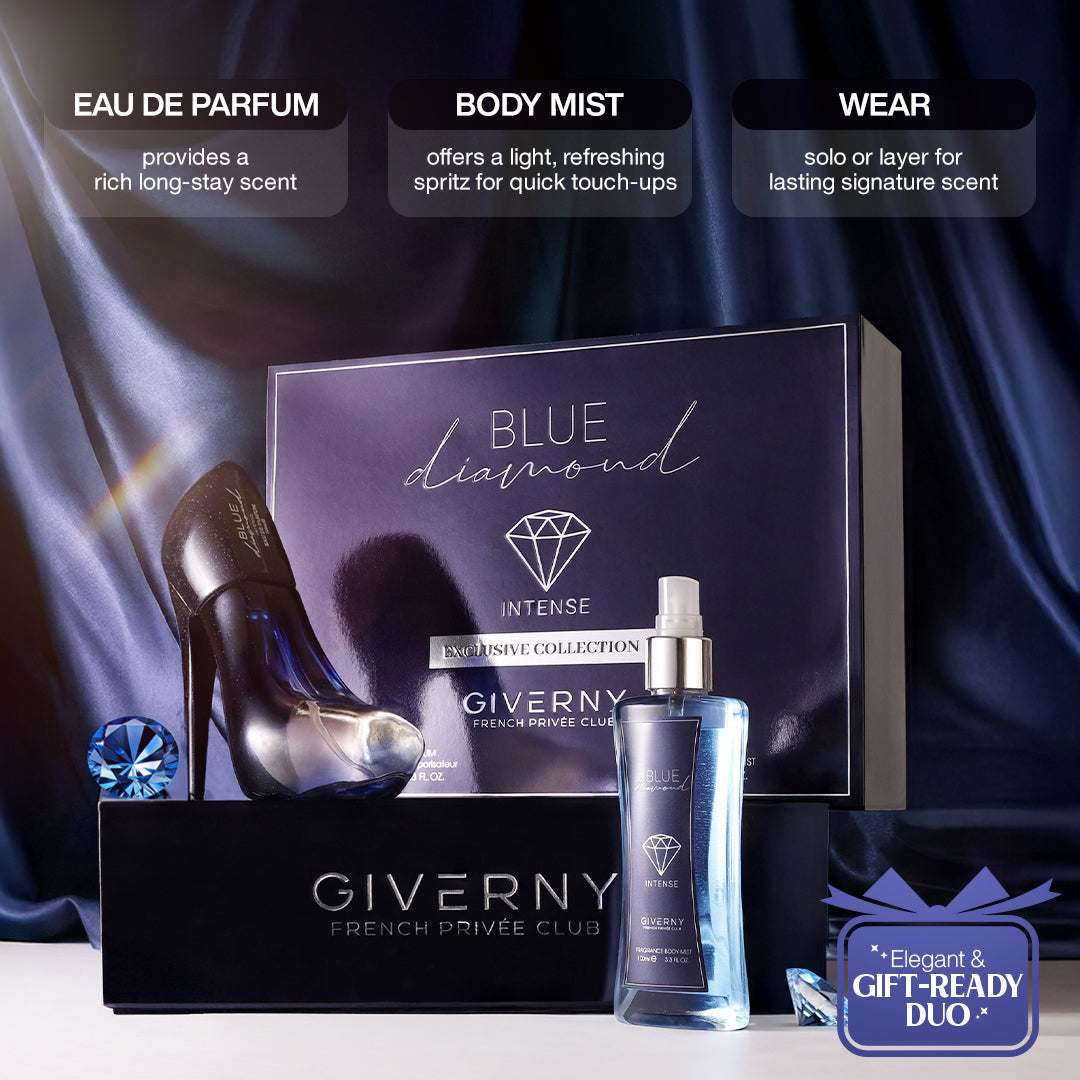 Blue Diamond Gift Set – 2 Pcs | Eau De Parfum 100ml & Body Mist - 100 ml