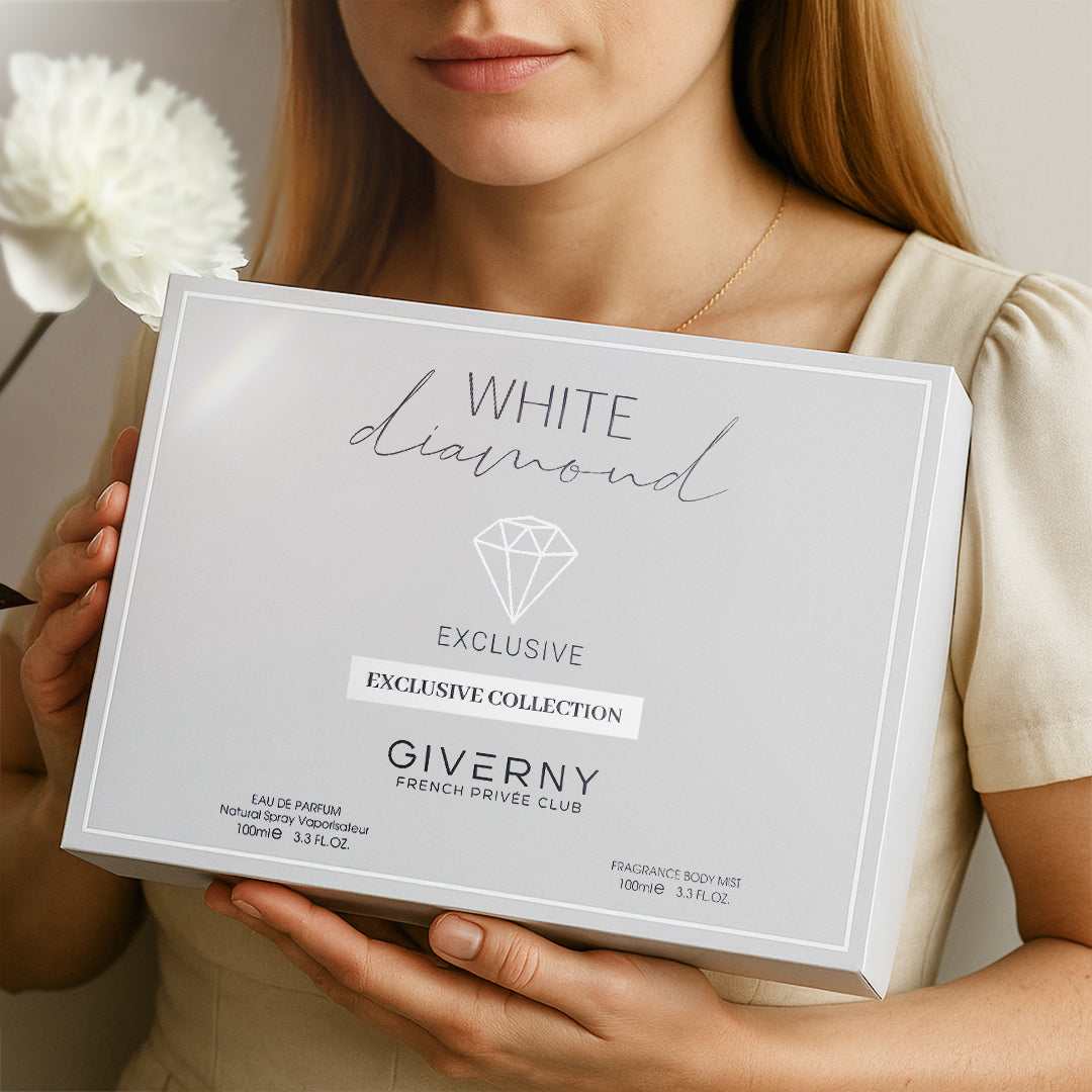 White Diamond Gift Set – 2 Pcs | Eau De Parfum 100ml & Body Mist - 100 ml