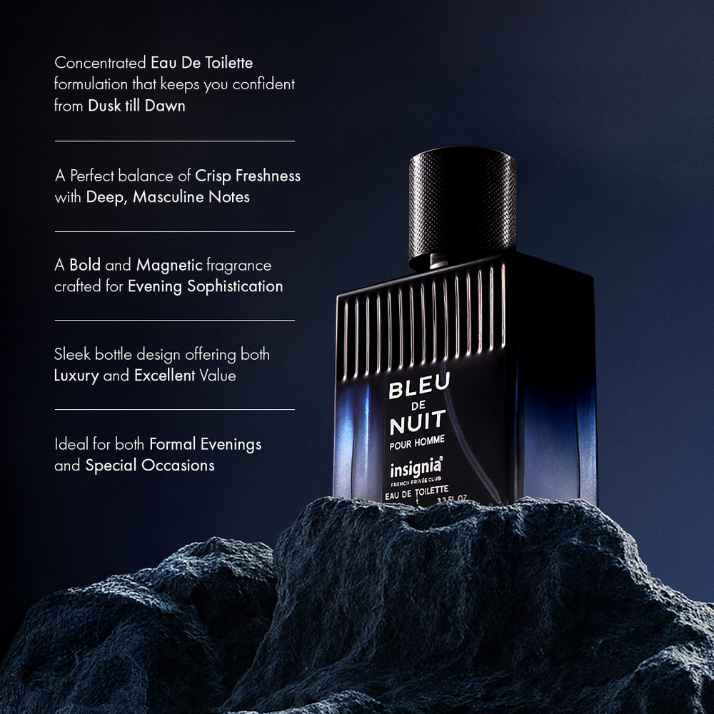 INSIGNIA BLEU DE NUIT Pour Homme Eau De Toilette 100ml