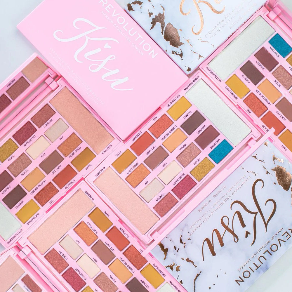 HOK Makeup Makeup Revolution X Kisu Shadow & Highlighter Palette Makeup Revolution 929A Eyes Eyeshadow Makeup Makeup revolution