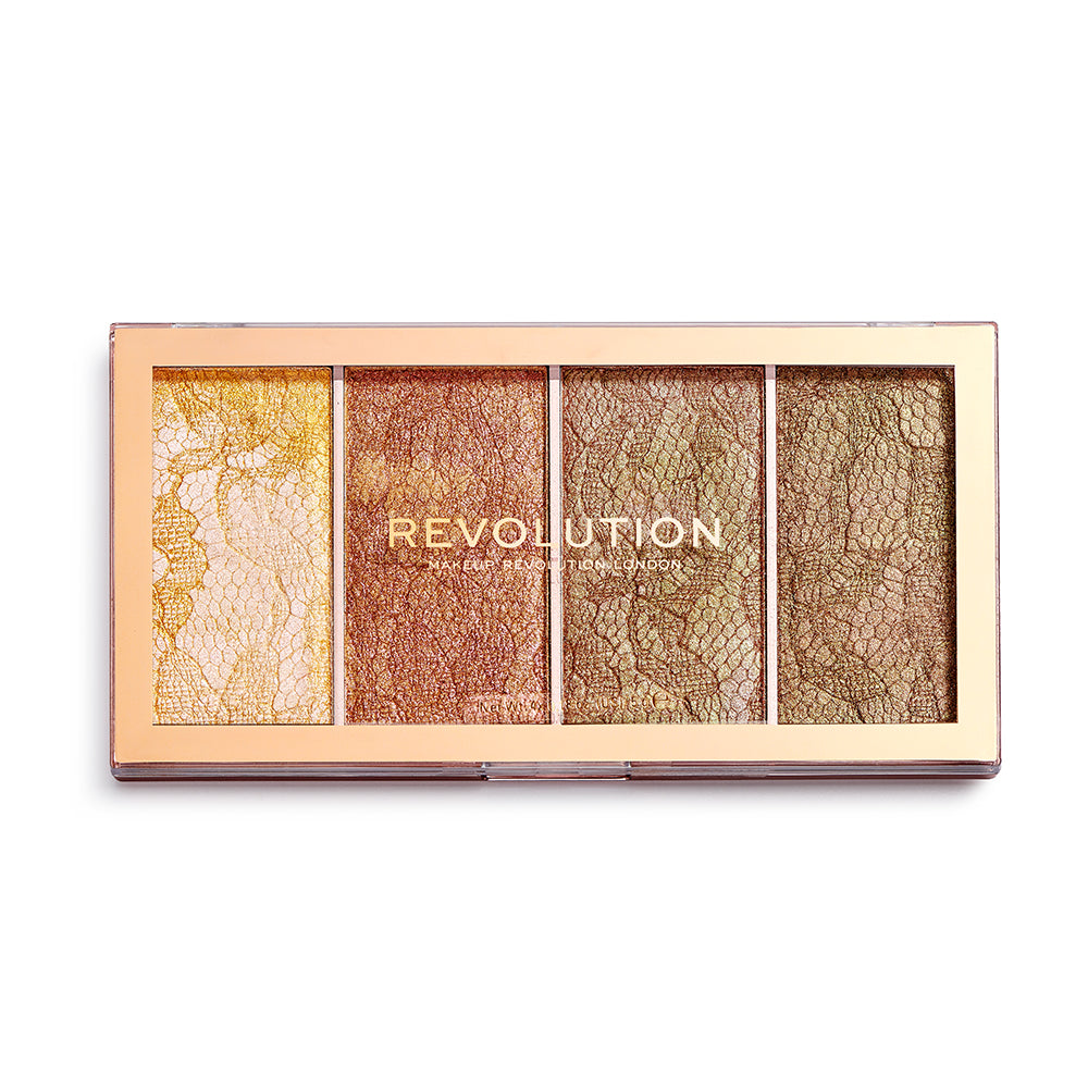 HOK Makeup Makeup Revolution Vintage Lace Highlighter Palette Makeup Revolution Face Highlighter Makeup Makeup revolution